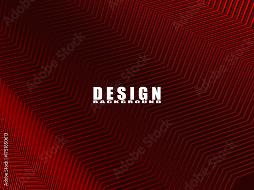 High contrast shiny red and black stripes background. Abstract technology graphic banner design. Vector corporate background.
