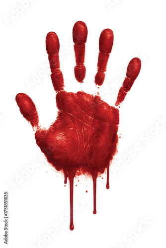 bloody hand print