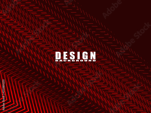 High contrast shiny red and black stripes background. Abstract technology graphic banner design. Vector corporate background.