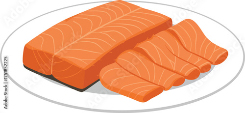 salmon steak on a plate