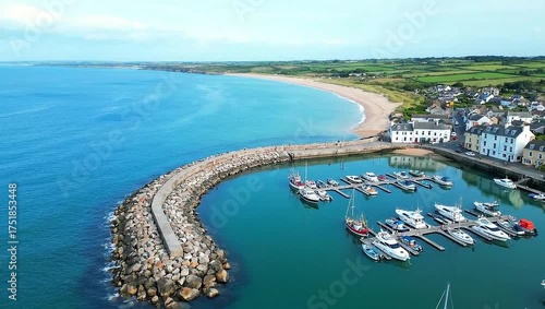 Coastal charm unfolds in this vibrant harbour video, beckoning travellers to serene seaside escapes and picturesque town explorations in Ireland