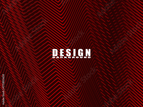 High contrast shiny red and black stripes background. Abstract technology graphic banner design. Vector corporate background.