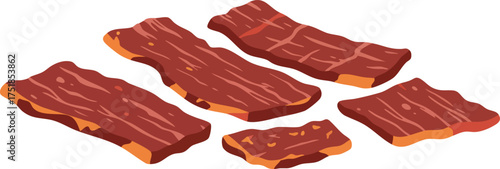 beef steak isolated on white