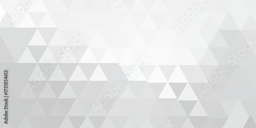 White and gray background. Geometric style. Mesh of triangles. Mosaic template for your design. Paper texture.