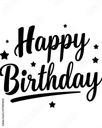 happy birthday, birthday typography, black typography, birthday vector, birthday design, birthday poster, birthday template, birthday greeting, happy birthday text, celebration design, vector art, min
