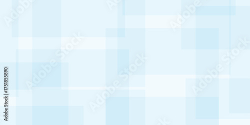 Modern Abstract blue background design with layers of textured white transparent material in triangle and squares shapes. White color technology concept geometric line vector background.	
