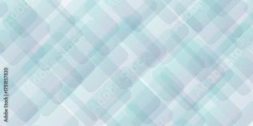Modern Abstract blue background design with layers of textured white transparent material in triangle and squares shapes. White color technology concept geometric line vector background.	
