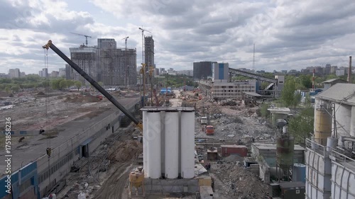 Construction of subway station in Moscow.