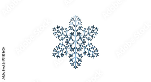Intricate six-pointed snowflake with detailed crystalline branches.
