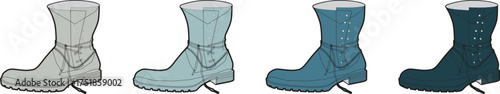 Winter Boot Illustrations A Collection of Colorful Designs for Cold Weather Footwear Fashion