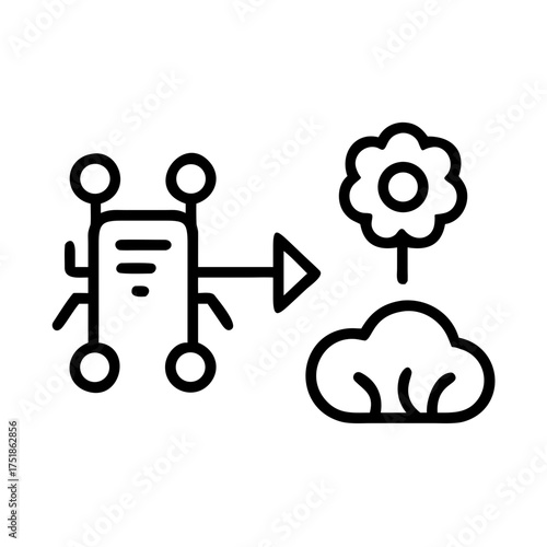 Automated agriculture system with flower