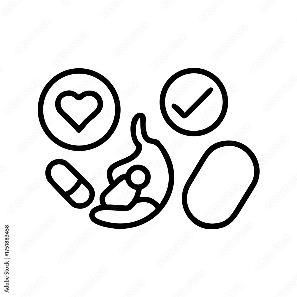 Fototapeta premium Stomach health and wellness for digestion