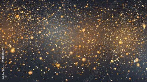 A shimmering background filled with golden sparkles and dots against a dark backdrop