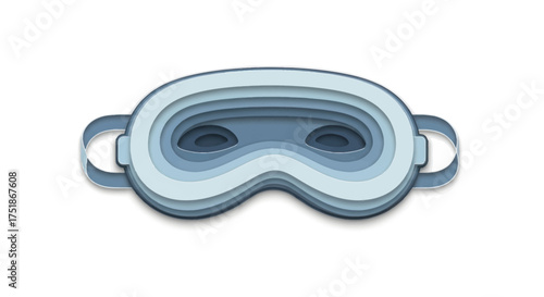 Layered Paper Cutout of a Virtual Reality Headset.