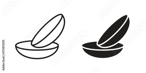 contact lenses icon. Monochrome simple icons for templates, web design