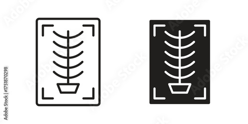 X-ray scan icon. Monochrome simple icons for templates, web design