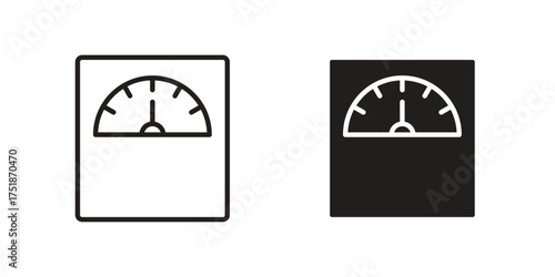 Weight scale icon. Monochrome simple icons for templates, web design
