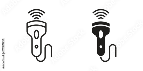 Ultrasound icon. Monochrome simple icons for templates, web design