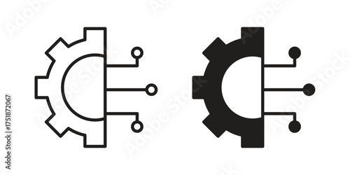 Technology icon. Monochrome simple icons for templates, web design