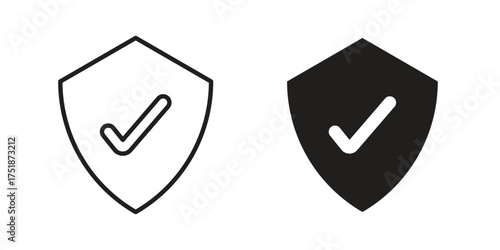 Security icon. Monochrome simple icons for templates, web design