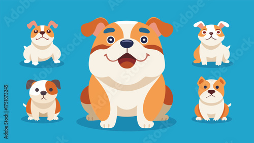 Cute Cartoon Animal Set with Dogs Cats and Farm Pets