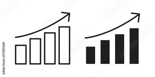 Sales growth icon. Monochrome simple icons for templates, web design