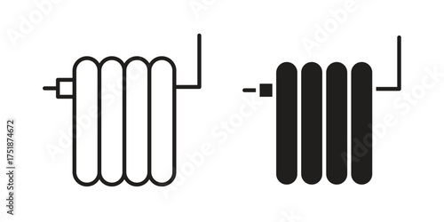 Radiator icon. Monochrome simple icons for templates, web design