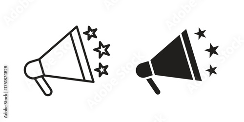 Promotion icon. Monochrome simple icons for templates, web design