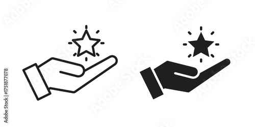 Loyalty program icon. Monochrome simple icons for templates, web design