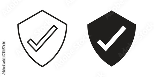 Insured icon. Monochrome simple icons for templates, web design
