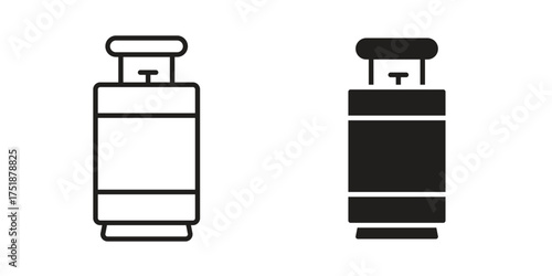 Gas cylinders icon. Monochrome simple icons for templates, web design
