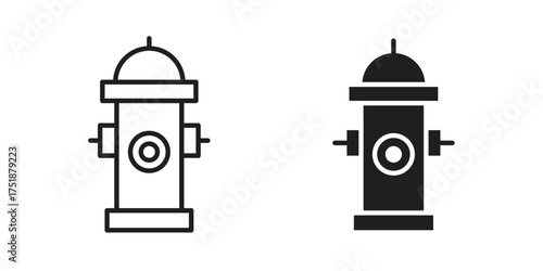 Fire hydrant icon. Monochrome simple icons for templates, web design