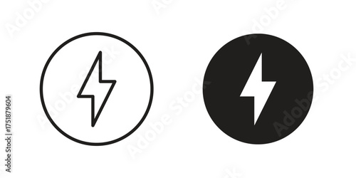 Electricity icon. Monochrome simple icons for templates, web design