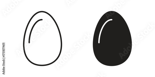 Egg icon. Monochrome simple icons for templates, web design