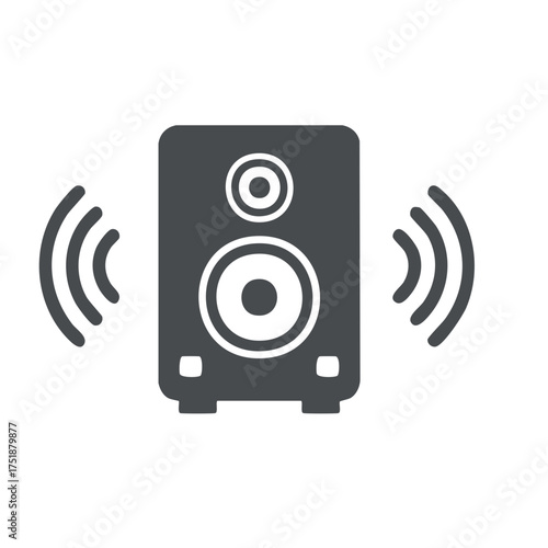 Audio Speaker Broadcasting Sound Waves, Loudspeaker Volume Notification Symbol