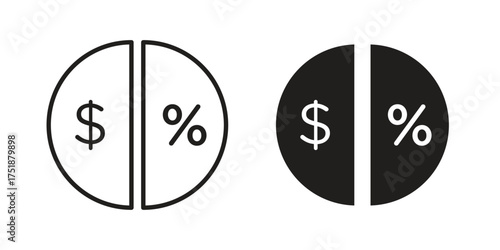 Dividend icon. Monochrome simple icons for templates, web design