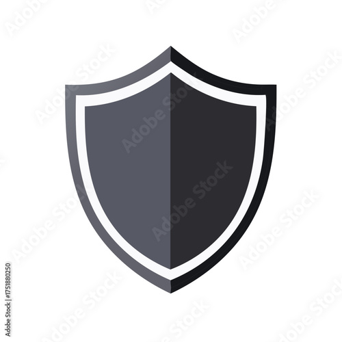 Free Download Stylized Black and Gray Shield Icon Protection and Security Symbol for Safety - GFXLoad