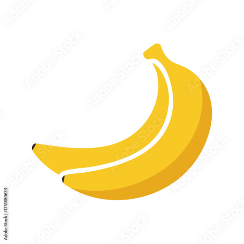 Vibrant Yellow Bananas Isolated Illustration Fresh Tropical Fruit Healthy Eating Graphic