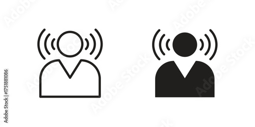 Brand awareness icon. Monochrome simple icons for templates, web design