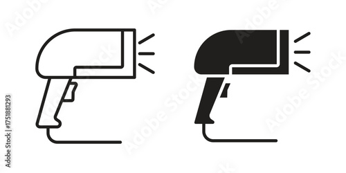 Barcode scanner icon. Monochrome simple icons for templates, web design