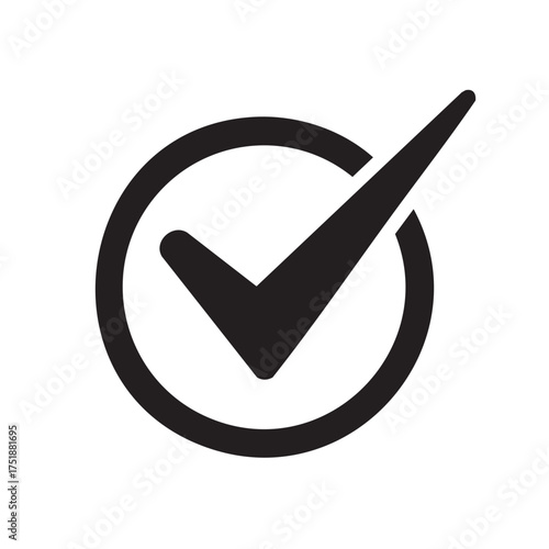 Checkmark Circle Tick Symbol of Approval Verification Success Done Selection