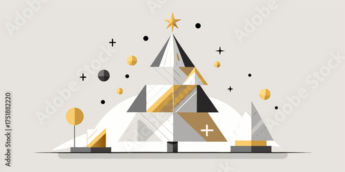 Tired of traditional Christmas designs? This unique illustration offers a fresh and contemporary festive look, ideal for appealing to an audience that appreciates chic and sophisticated style.