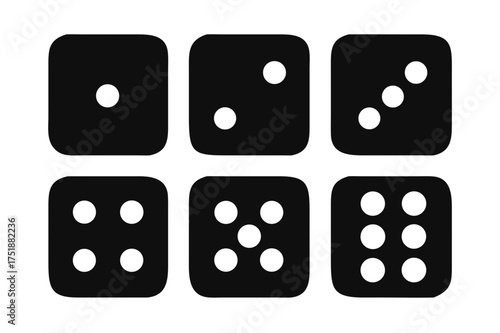 dice Flat icon isolated on white background. Vector illustration.