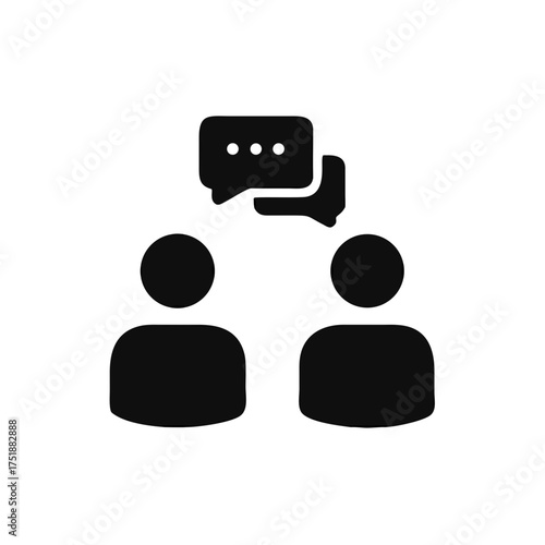 talk icon set. Discussion. dispute symbol. vector illustration