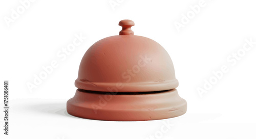 Classic Desk Service Bell with Warm Copper Tone.