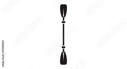 Black Kayak Paddle with Two Blades Boating Equipment.