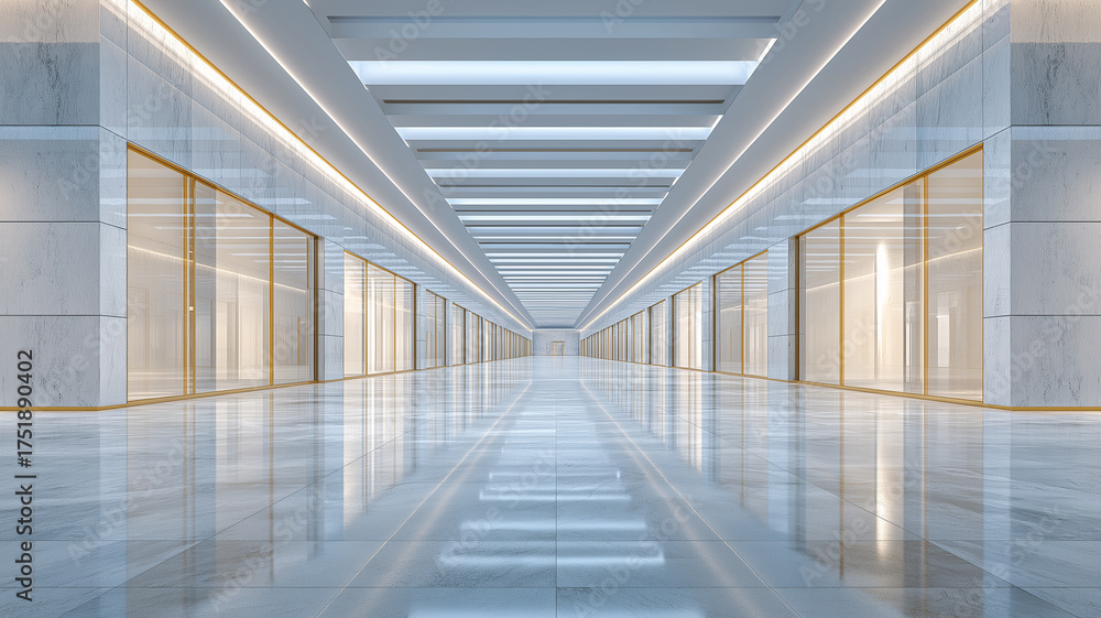 Obraz premium Luxury shopping mall corridor interior