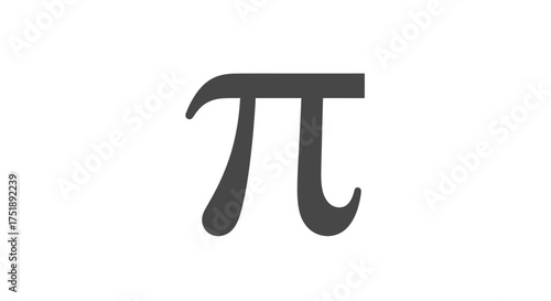 Dark Gray Mathematical Pi Symbol Representing Constant Ratio.