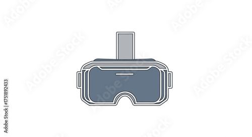 Modern Virtual Reality Headset with Grey and White Design.
