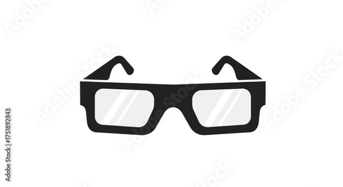 Black Framed 3D Glasses with Clear Lenses.
